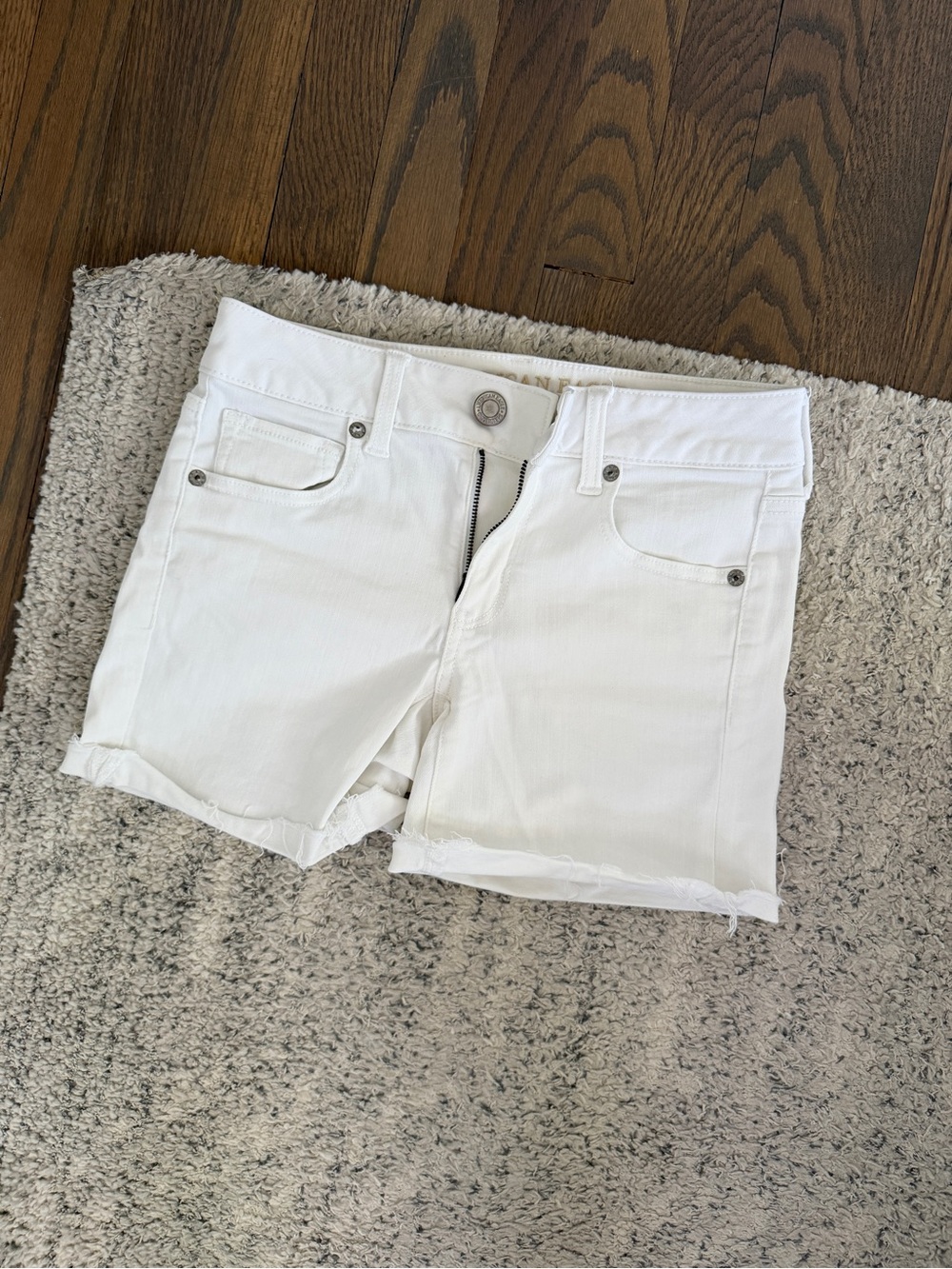 American Eagle Outfitters White Denim Cutoff Shorts